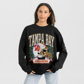 Gameday Couture Women's Oversized Victory Lane Black Label Premium Fleece Sweatshirt - Tampa Bay Buccaneers