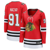 NHL Red Frank Nazar Chicago Blackhawks Fanatics Women's Centennial Breakaway Player Jersey