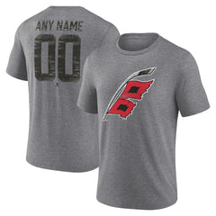 NHL Gray Carolina Hurricanes Heritage Custom Tri-Blend T-Shirt