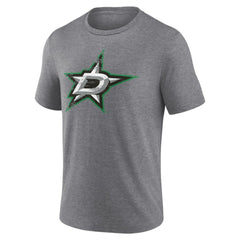 NHL Gray Dallas Stars Heritage Custom Tri-Blend T-Shirt