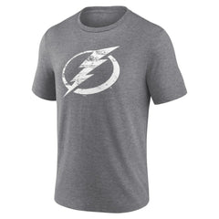 NHL Gray Tampa Bay Lightning Heritage Custom Tri-Blend T-Shirt