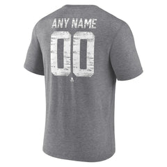 NHL Gray Tampa Bay Lightning Heritage Custom Tri-Blend T-Shirt