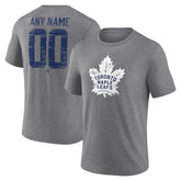NHL Gray Toronto Maple Leafs Heritage Custom Tri-Blend T-Shirt