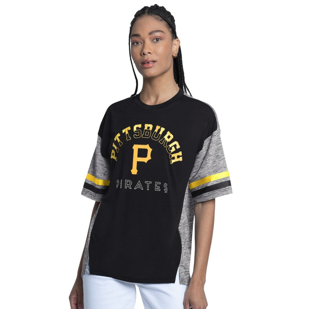 MLB Pittsburgh Pirates G-III 4Her by Carl Banks Women's Off-Season Oversized Top
