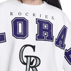 MLB Colorado Rockies G-III 4Her by Carl Banks Women's Bleachers Cropped Pullover Sweatshirt