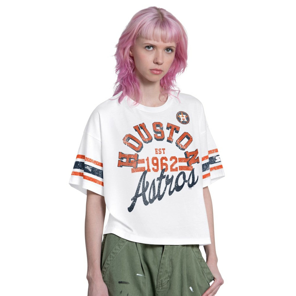 MLB Houston Astros Starter Women's Cropped Hurry Up Offense T-Shirt