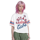 MLB Chicago Cubs Starter Women's Cropped Hurry Up Offense T-Shirt