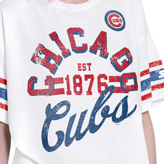 MLB Chicago Cubs Starter Women's Cropped Hurry Up Offense T-Shirt