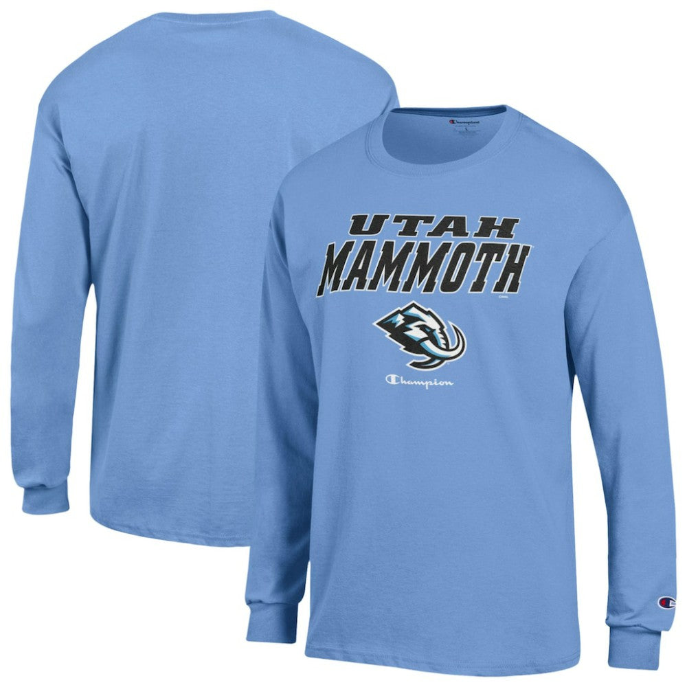 NHL Blue Utah Mammoth Champion Jersey Long Sleeve T-Shirt