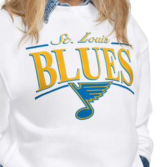 NHL White St. Louis Blues Starter Women's Arch Stripe Fleece Sweatshirt