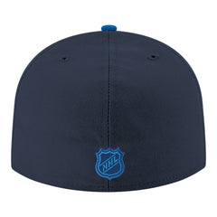 NHL Navy Winnipeg Jets New Era Core Logo Two-Tone 59FIFTY Fitted Hat