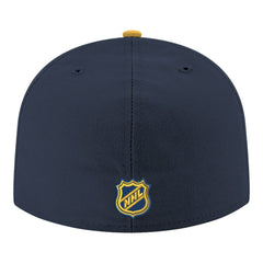 NHL Navy Nashville Predators New Era Core Logo Two-Tone 59FIFTY Fitted Hat