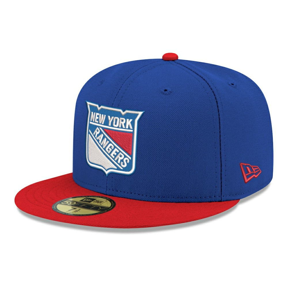 NHL Blue New York Rangers New Era Core Logo Two-Tone 59FIFTY Fitted Hat
