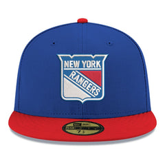 NHL Blue New York Rangers New Era Core Logo Two-Tone 59FIFTY Fitted Hat