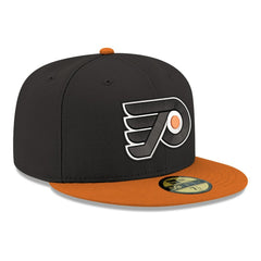 NHL Black Philadelphia Flyers New Era Core Logo Two-Tone 59FIFTY Fitted Hat