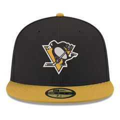 NHL Black Pittsburgh Penguins New Era Core Logo Two-Tone 59FIFTY Fitted Hat