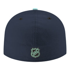 NHL Navy Seattle Kraken New Era Core Logo Two-Tone 59FIFTY Fitted Hat