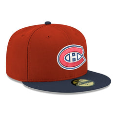 NHL Red Montreal Canadiens New Era Core Logo Two-Tone 59FIFTY Fitted Hat