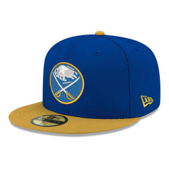 NHL Royal Buffalo Sabres New Era Core Logo Two-Tone 59FIFTY Fitted Hat