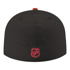 NHL Black Chicago Blackhawks New Era Core Logo Two-Tone 59FIFTY Fitted Hat