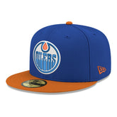 NHL Royal Edmonton Oilers New Era Core Logo Two-Tone 59FIFTY Fitted Hat