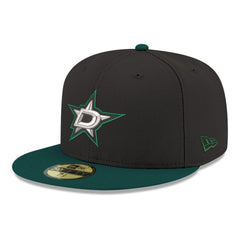 NHL Black Dallas Stars New Era Core Logo Two-Tone 59FIFTY Fitted Hat