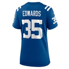Johnathan Edwards Women's Team Game Jersey - Indianapolis Colts