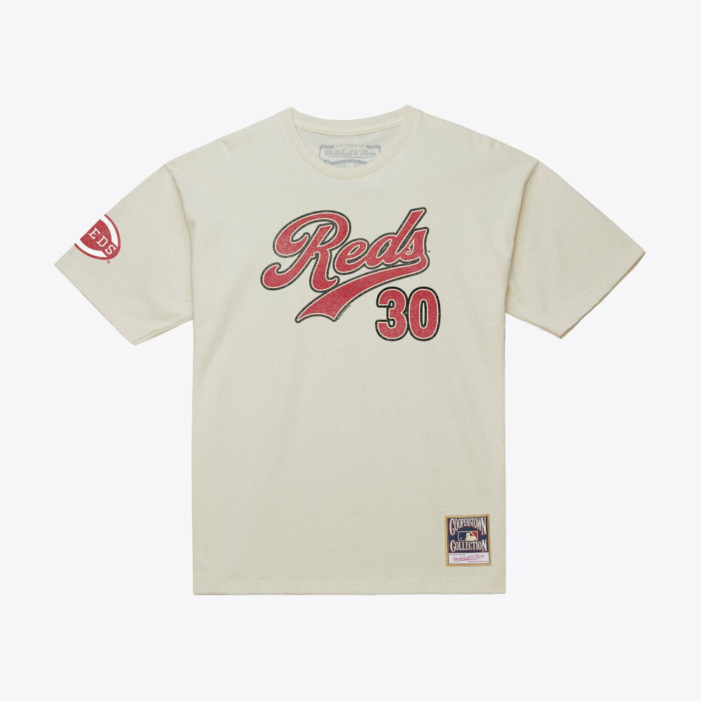 MLB Ken Griffey Jr. Cincinnati Reds Mitchell & Ness Cooperstown Collection Throwback Name & Number T-Shirt
