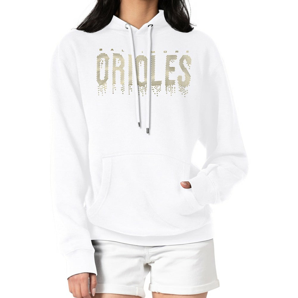 MLB Baltimore Orioles G-III 4Her by Carl Banks Women's Metallic Drop Fleece Hoodie