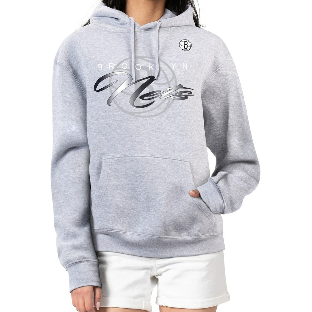 NBA Brooklyn Nets G-III 4Her by Carl Banks Women's Shadow Logo Tri-Blend Fleece Hoodie
