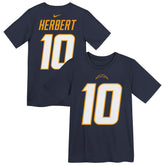 Justin Herbert Youth Name & Number T-Shirt - Los Angeles Chargers