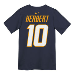 Justin Herbert Youth Name & Number T-Shirt - Los Angeles Chargers