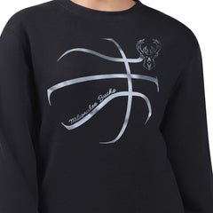 NBA Milwaukee Bucks G-III 4Her by Carl Banks Women's Metallic Print Basketball Sketch Fleece Sweatshirt