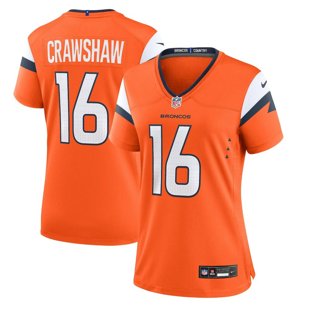 Jeremy Crawshaw Women's Team Game Jersey - Denver Broncos