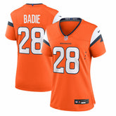 Tyler Badie Women's Team Game Jersey - Denver Broncos