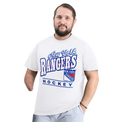 NHL White New York Rangers G-III Sports by Carl Banks Adaptive Headliner T-Shirt