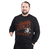 NHL Black Anaheim Ducks G-III Sports by Carl Banks Adaptive Headliner Fleece Sweatshirt