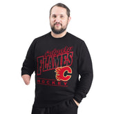 NHL Black Calgary Flames G-III Sports by Carl Banks Adaptive Headliner Fleece Sweatshirt