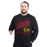 NHL Black Chicago Blackhawks G-III Sports by Carl Banks Adaptive Headliner Fleece Sweatshirt