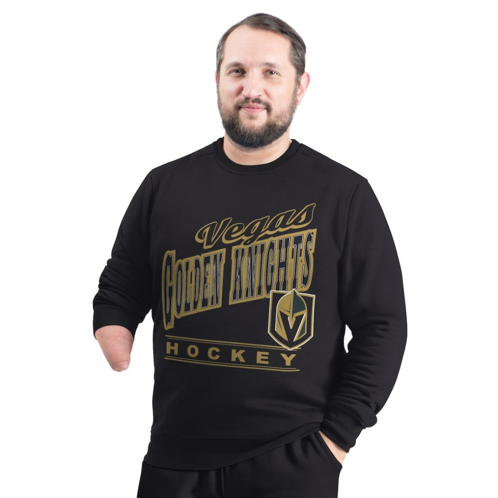 NHL Black Vegas Golden Knights G-III Sports by Carl Banks Adaptive Headliner Fleece Sweatshirt