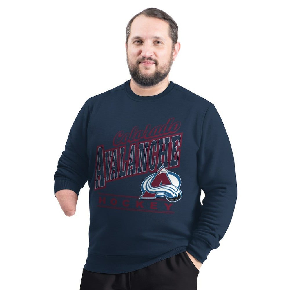 NHL Navy Colorado Avalanche G-III Sports by Carl Banks Adaptive Headliner Fleece Sweatshirt
