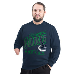 NHL Navy Vancouver Canucks G-III Sports by Carl Banks Adaptive Headliner Fleece Sweatshirt