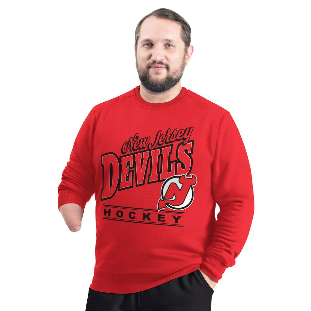 NHL Red New Jersey Devils G-III Sports by Carl Banks Adaptive Headliner Fleece Sweatshirt