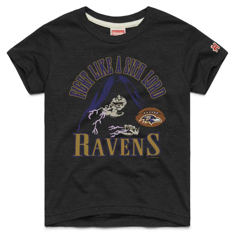 Homage Youth Star Wars x NFL Tri-Blend T-Shirt - Baltimore Ravens