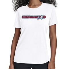 NHL White Colorado Avalanche Starter Women's Team Stripe T-Shirt
