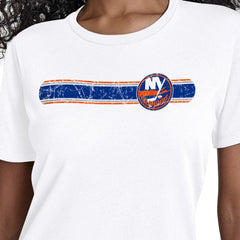 NHL White New York Islanders Starter Women's Team Stripe T-Shirt