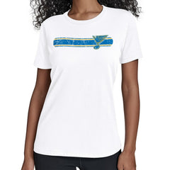 NHL White St. Louis Blues Starter Women's Team Stripe T-Shirt