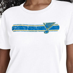 NHL White St. Louis Blues Starter Women's Team Stripe T-Shirt