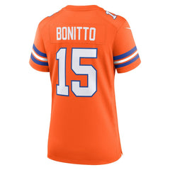 Nik Bonitto Women's Alternate 2 Mile High Collection 1977 Throwback Game Jersey - Denver Broncos