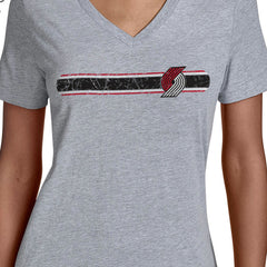 NBA Portland Trail Blazers Starter Women's Team Stripe V-Neck T-Shirt